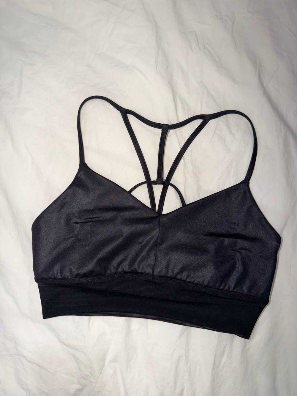 ALO Yoga Black Strappy Back Sports Bralette